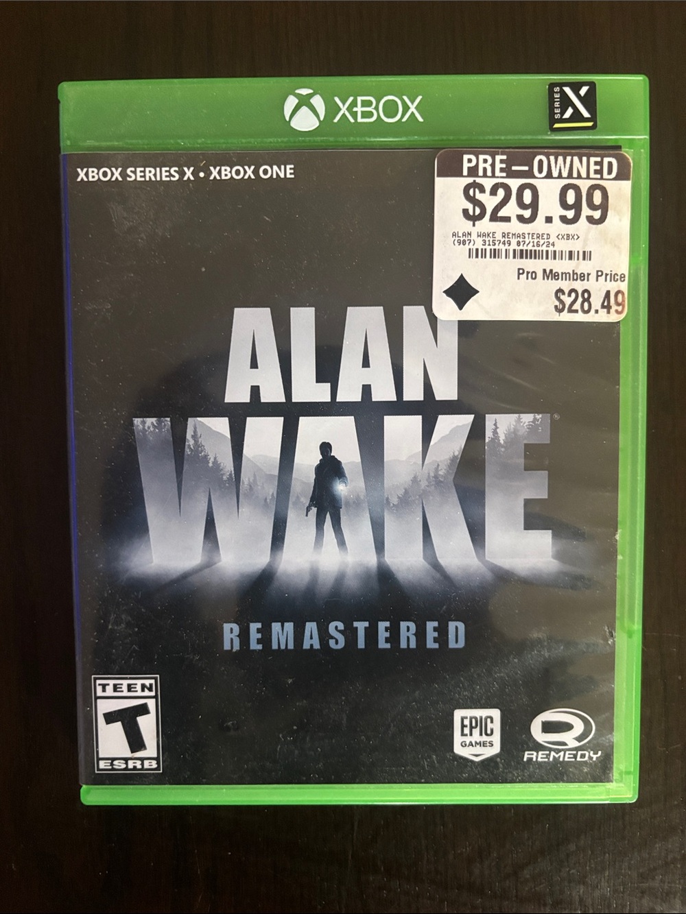 Xbox One Alan Wake Remastered Series X video game horror scary Halloween